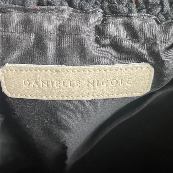 🪅Danielle Nicole Macrame Handbag Black Fringe - Picture 9 of 10